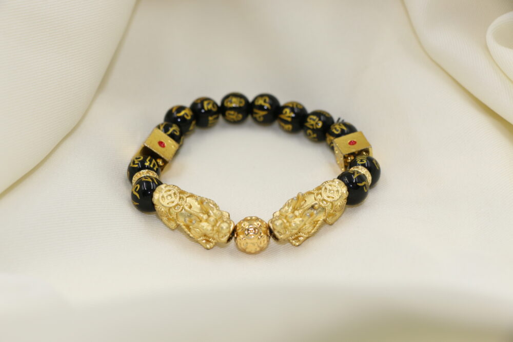 IMG_0537 六字箴言流沙金貔貅(霧)手串