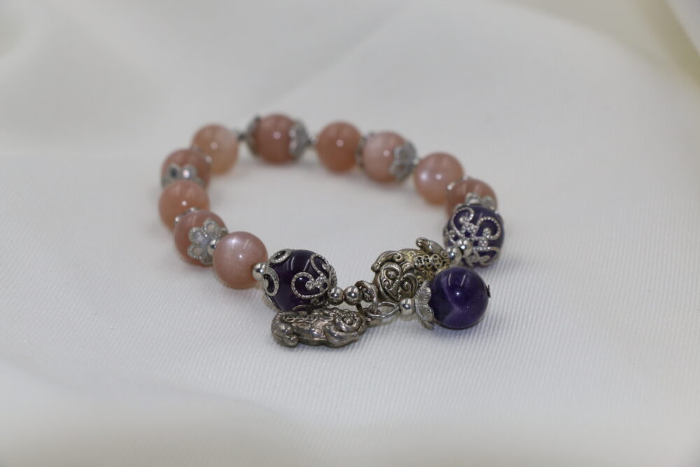 IMG_1683 橙月光銀貔貅手串