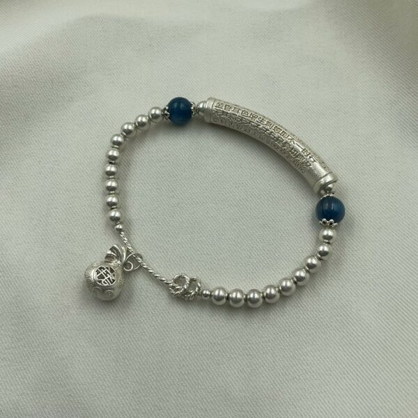 LINE_ALBUM_銀飾_251001_12 錢袋子心經銀手串11.2g