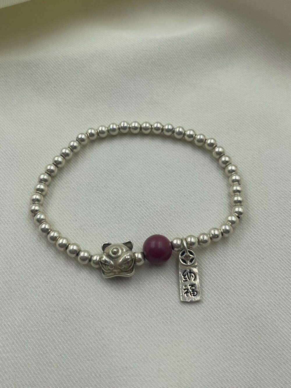 納福銀手串珠7g